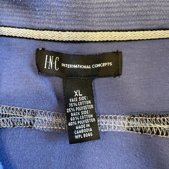 Blue zip up sweater by INC International Concepts. - Picture 2 of 2